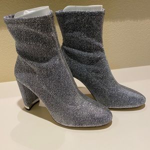 Michael KORS metallic silver booties